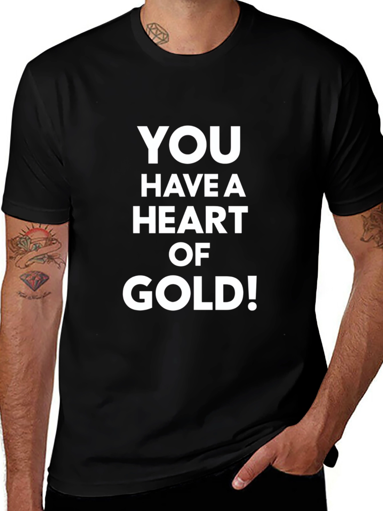 Heart of Gold Graphic Tee - Black