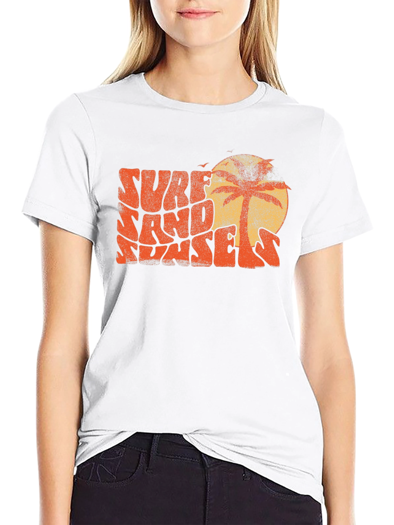 Surf Sand Sunsets Graphic Tee - Retro Style