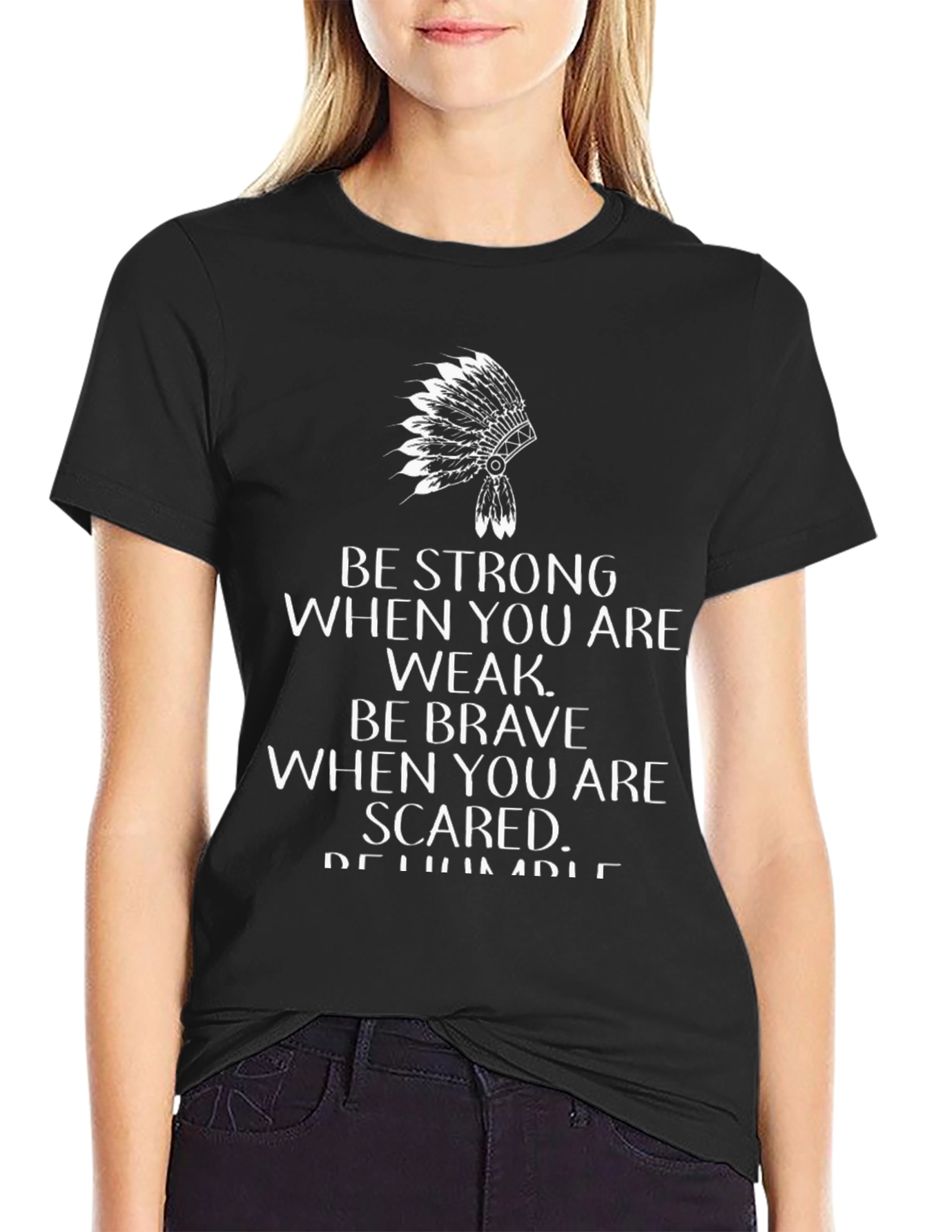 Inspirational Native American Headdress Graphic T-Shirt