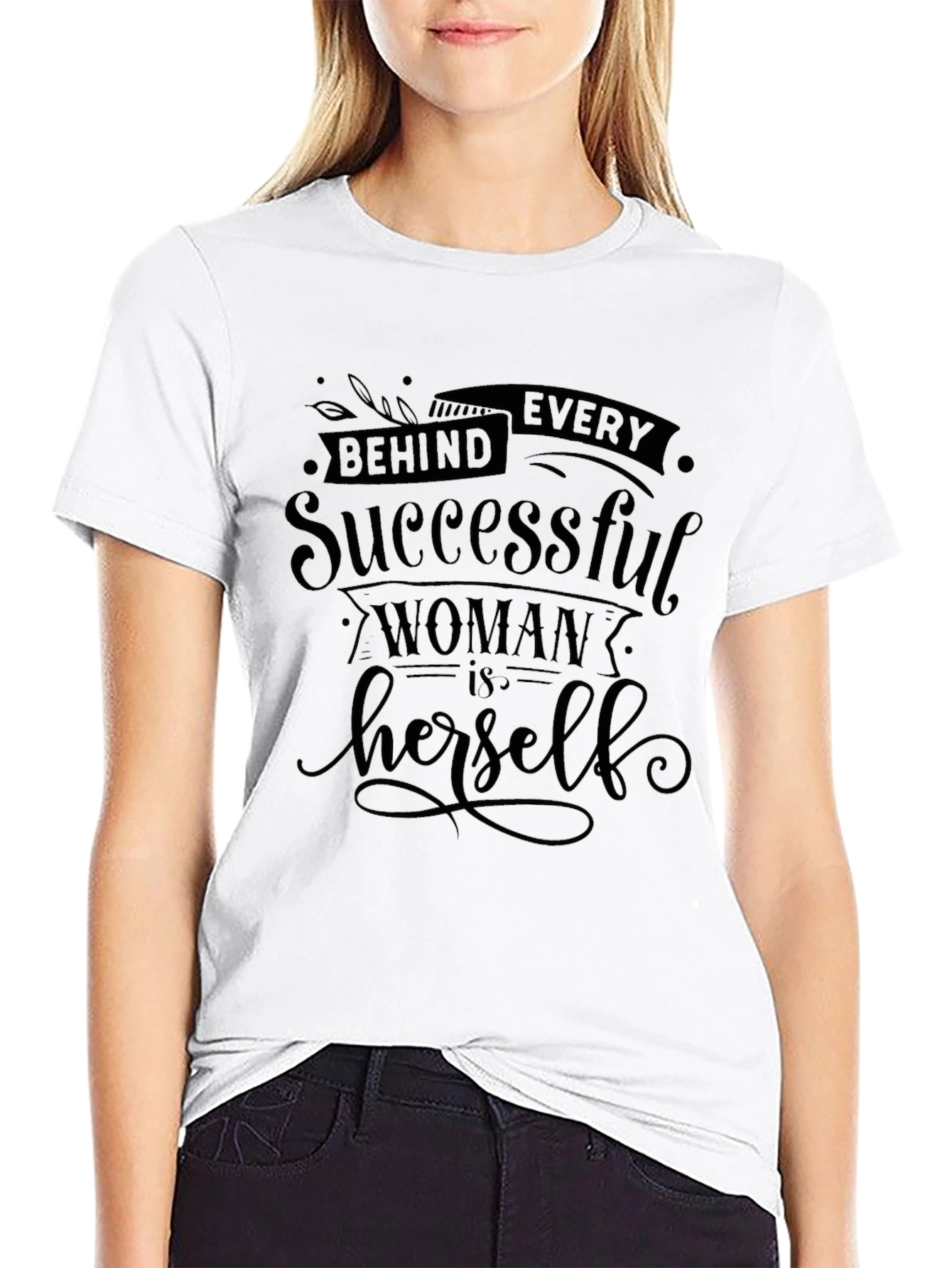 Empowered Woman Graphic Tee - Stylish Black T-Shirt