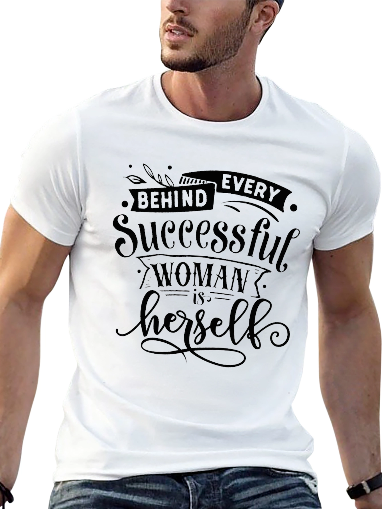 Empowered Woman Graphic Tee - Stylish Black T-Shirt
