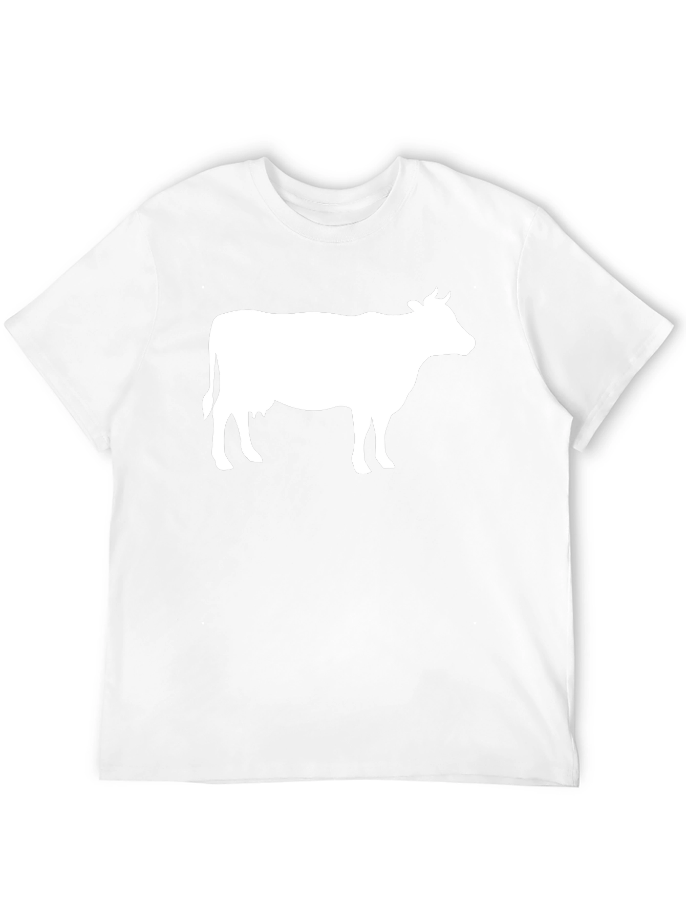 Cow Graphic T-Shirt - Black Cotton Blend