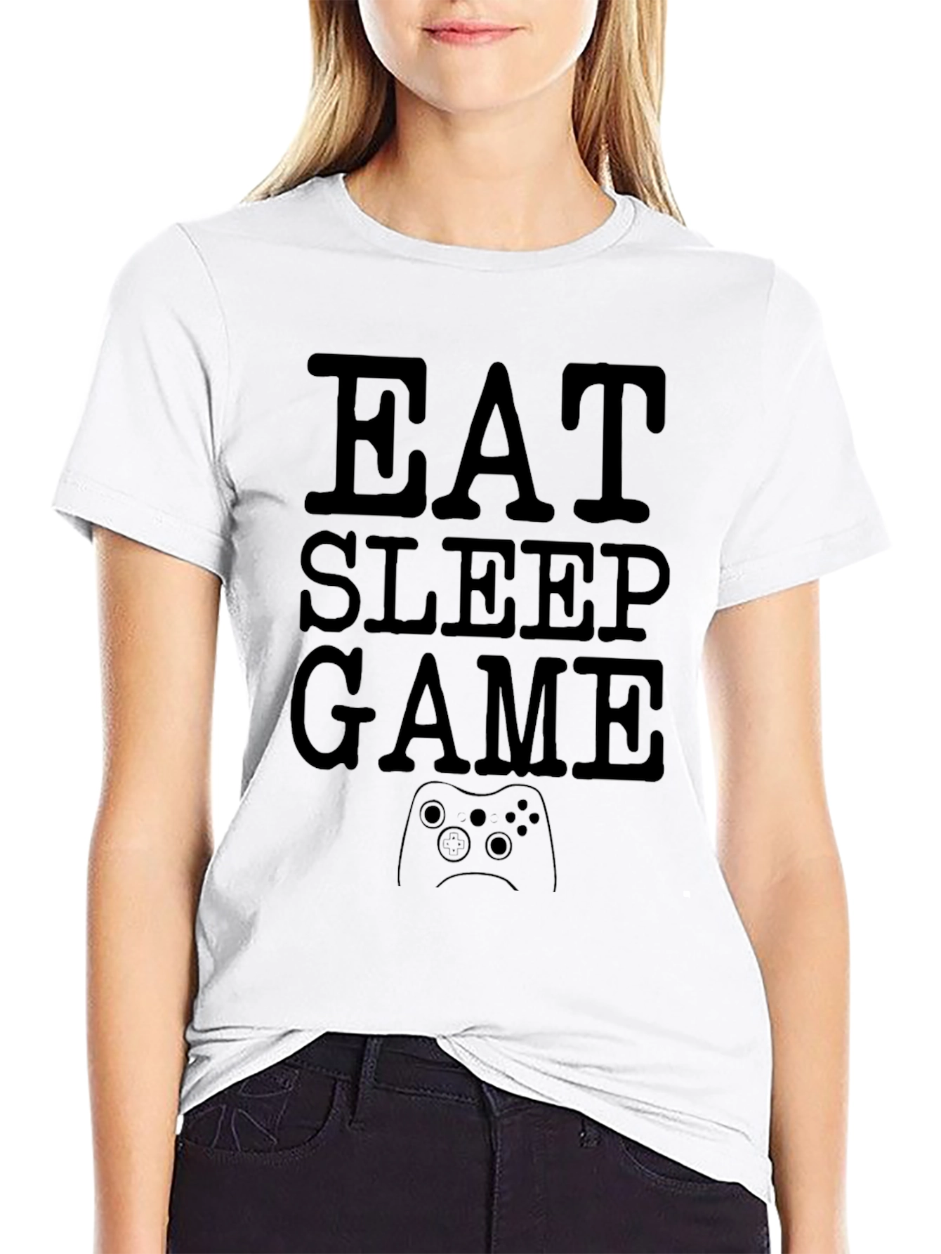 Eat Sleep Game Black T-Shirt | Gamer Life Tee