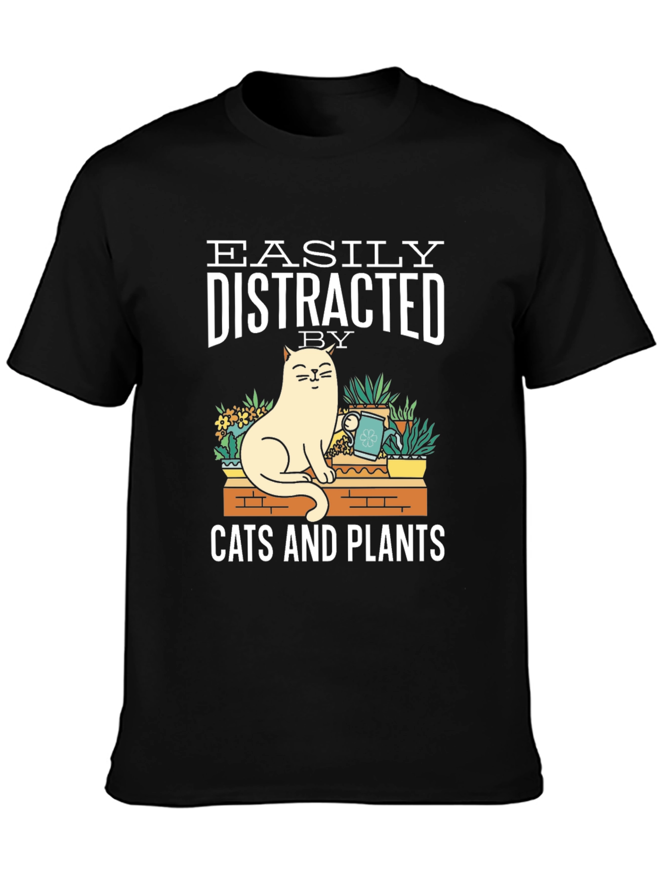 Easily Distracted by Cats and Plants T-Shirt