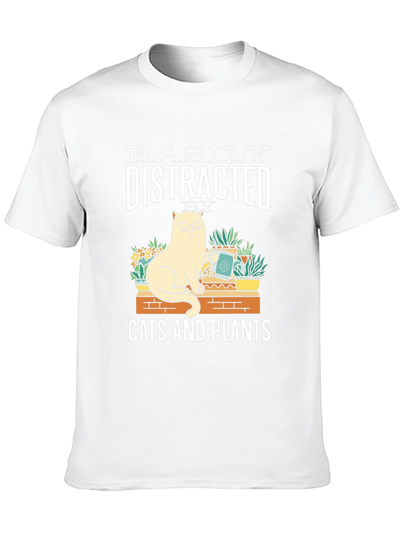 Easily Distracted by Cats and Plants T-Shirt