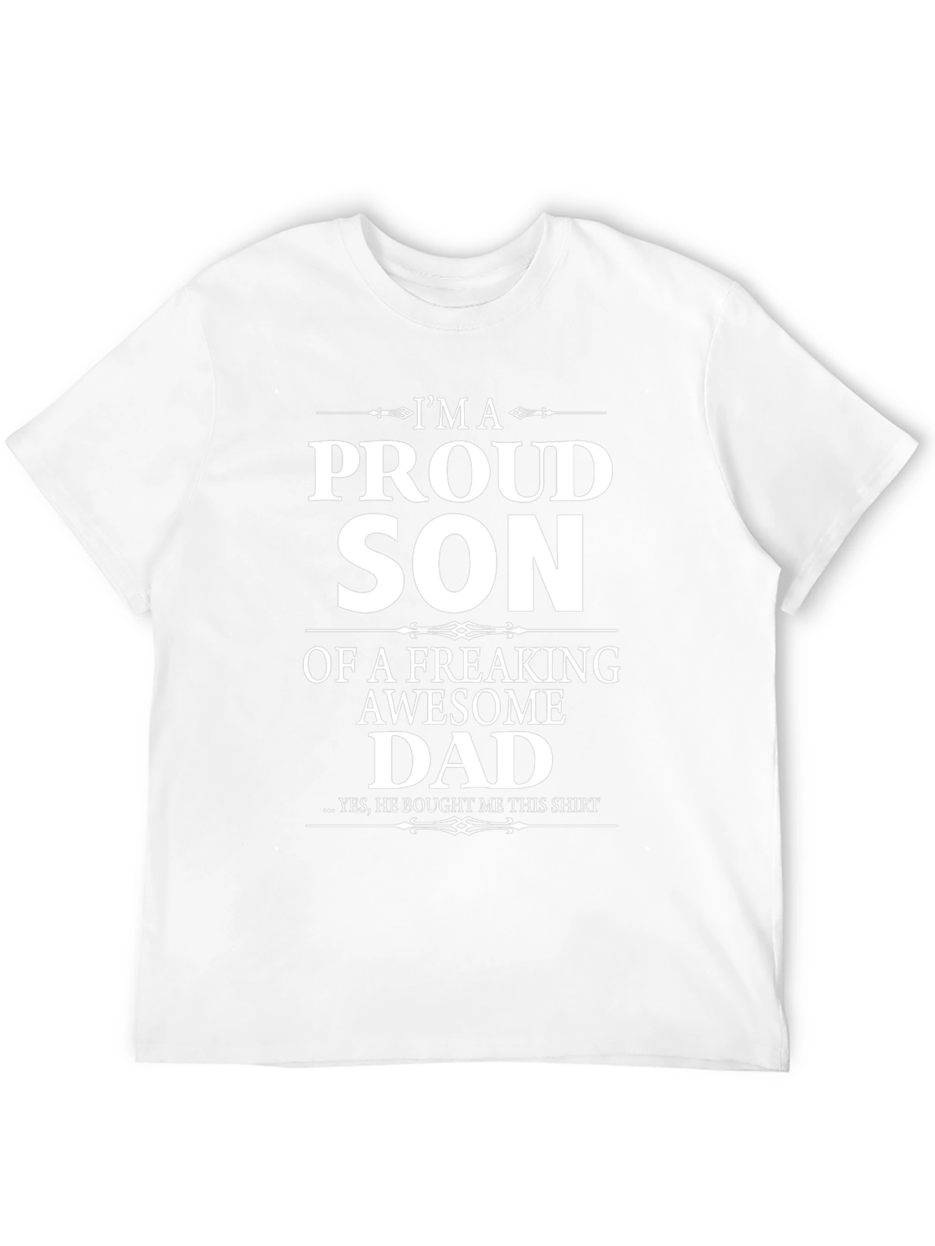 Proud Son Awesome Dad Black Graphic T-Shirt