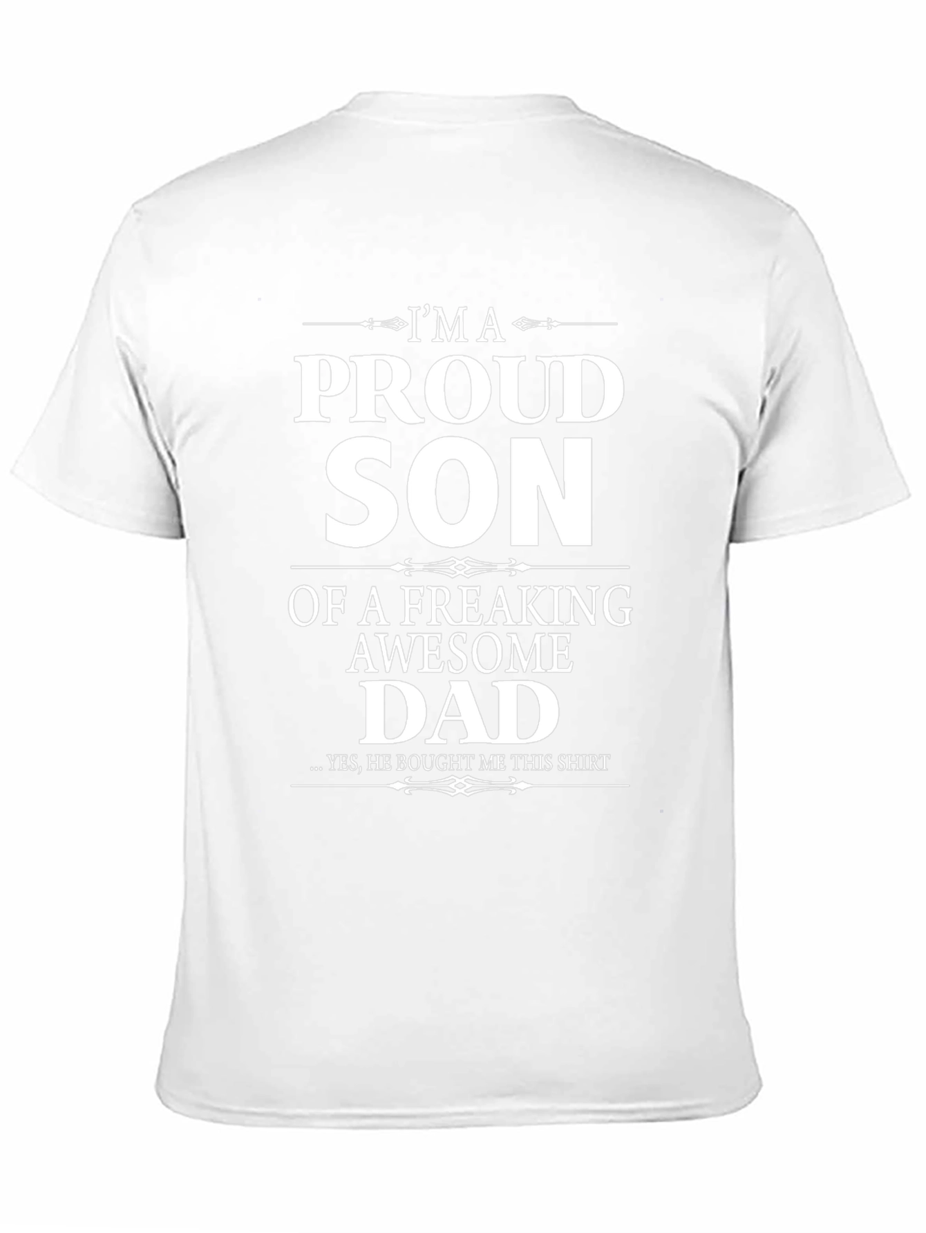 Proud Son Awesome Dad Black Graphic T-Shirt