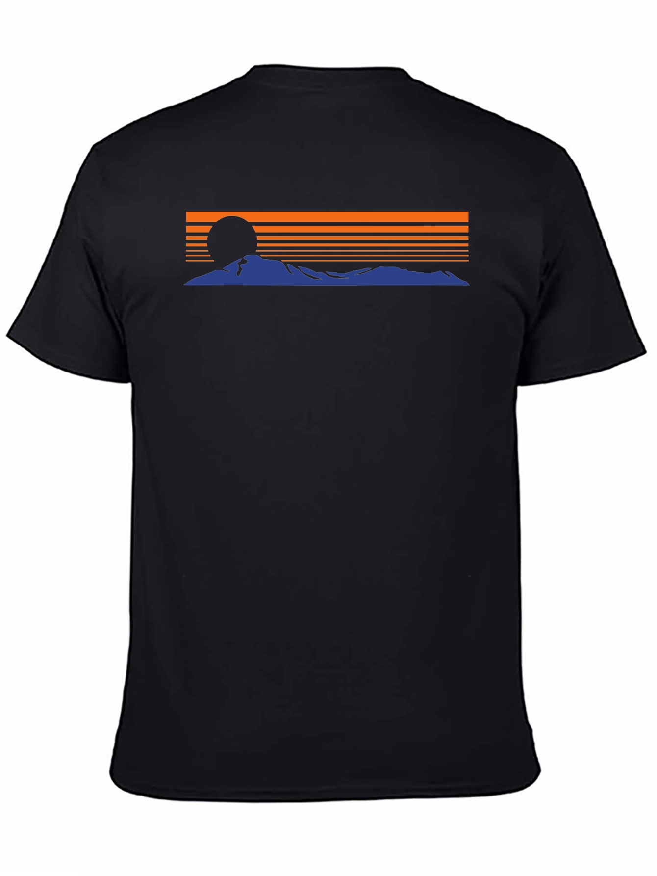 Retro Sunset Graphic Tee - Classic Black Shirt