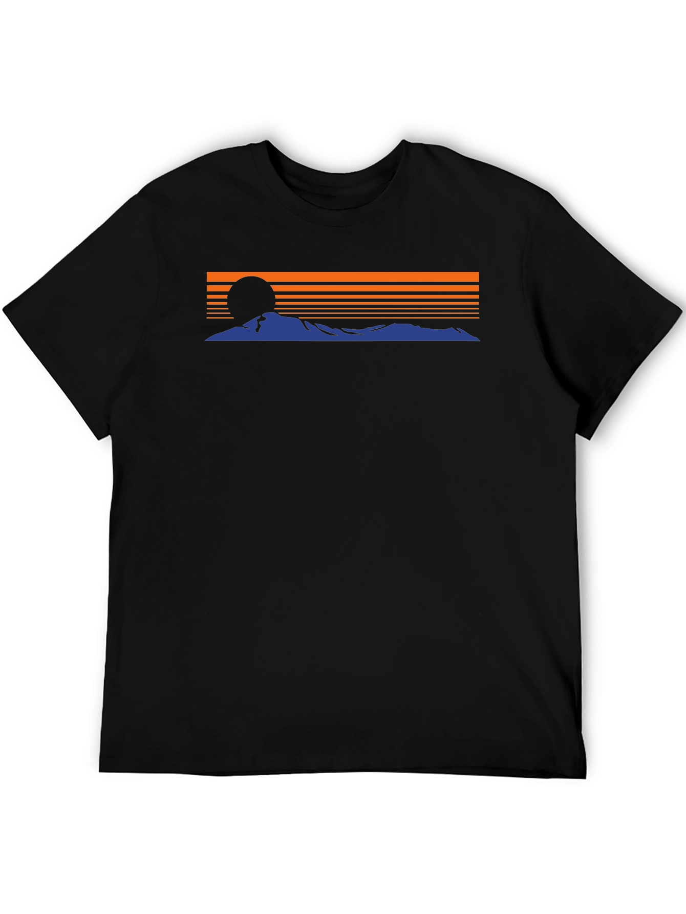 Retro Sunset Graphic Tee - Classic Black Shirt