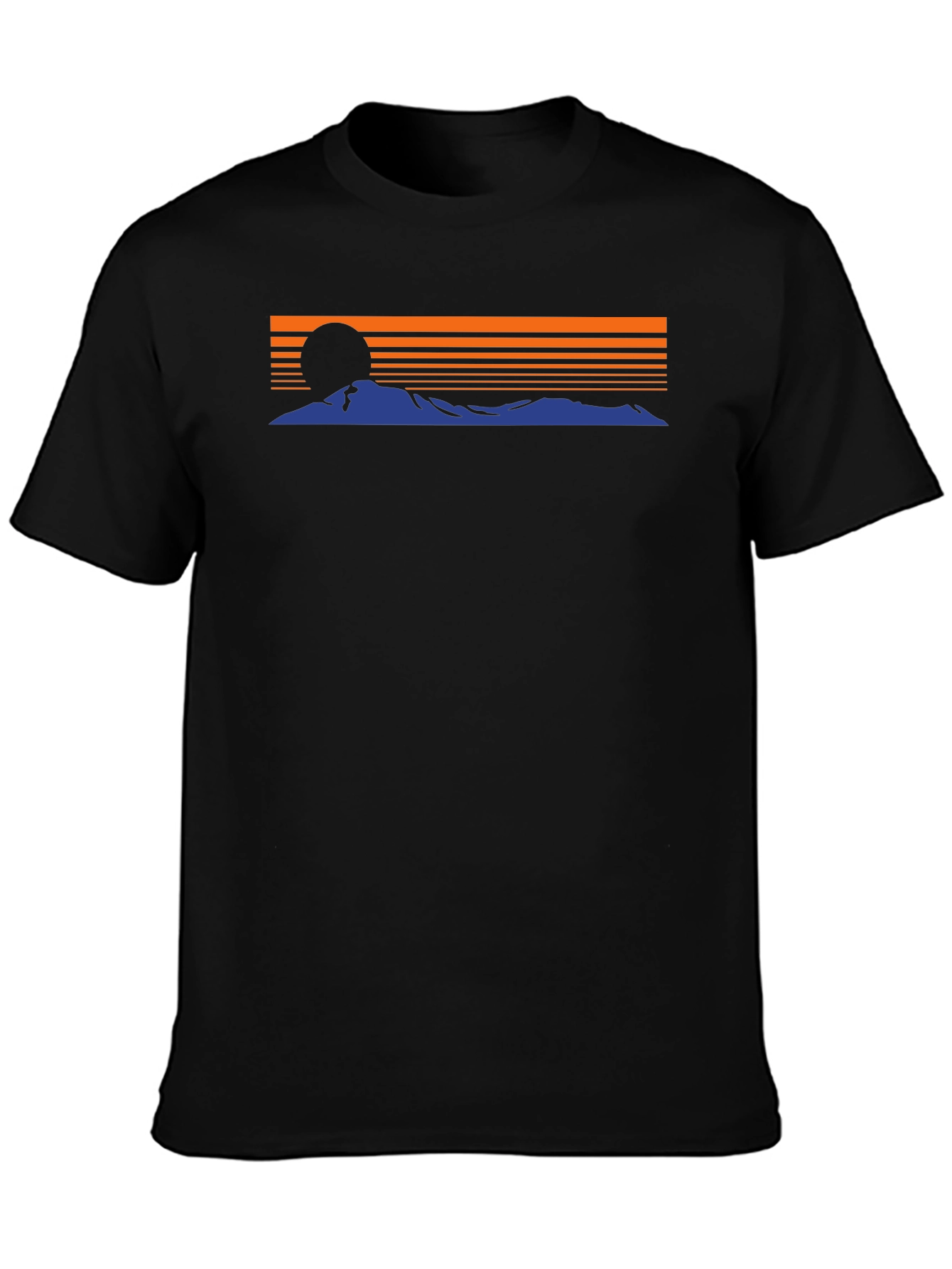 Retro Sunset Graphic Tee - Classic Black Shirt