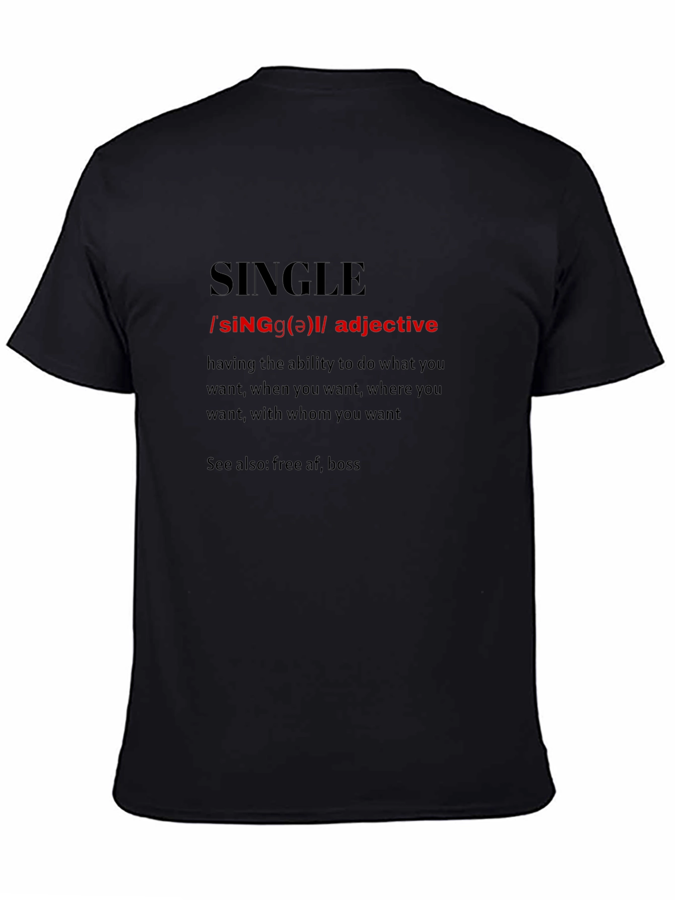 Single Definition Black T-Shirt