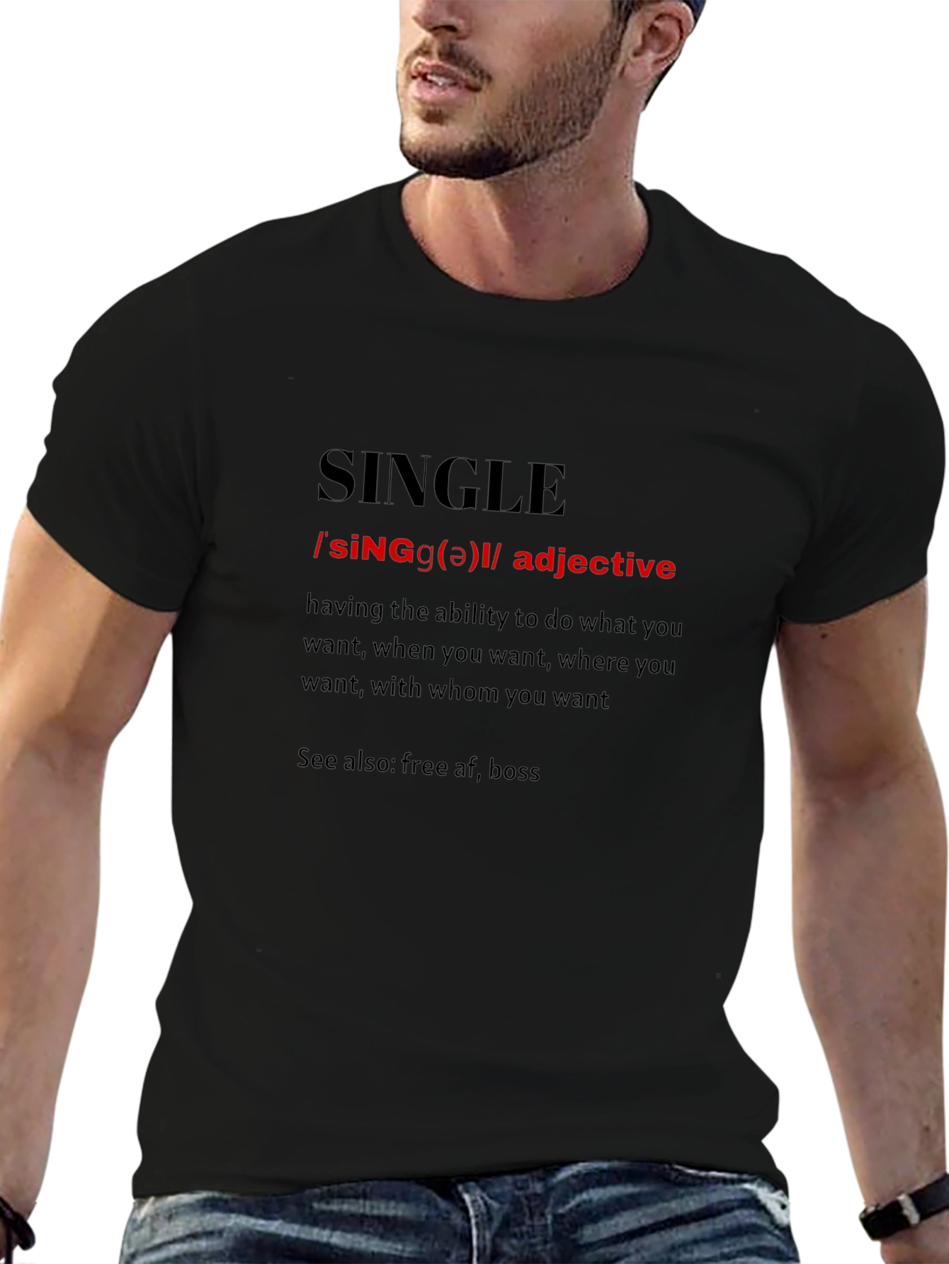Single Definition Black T-Shirt
