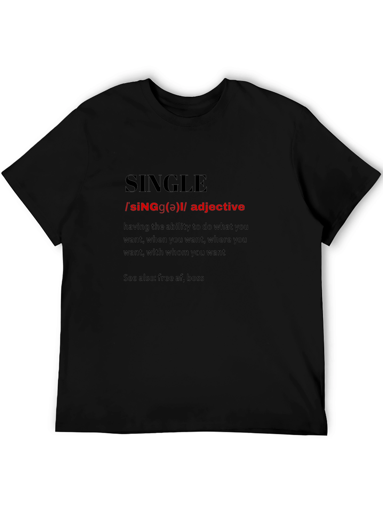 Single Definition Black T-Shirt