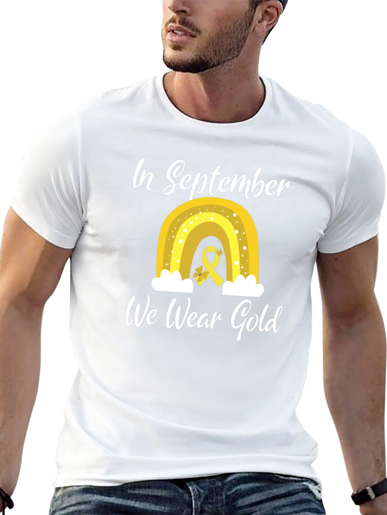 In September We Wear Gold Childhood Cancer Awareness T-Shirt