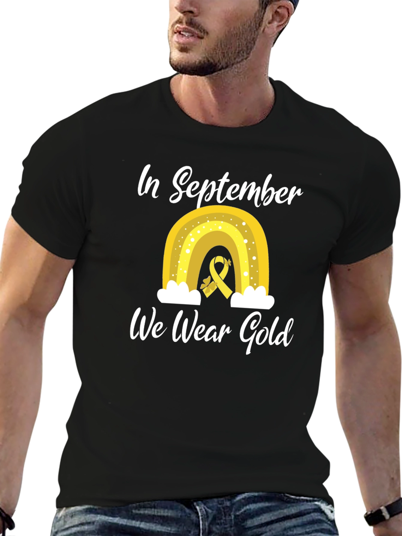 In September We Wear Gold Childhood Cancer Awareness T-Shirt