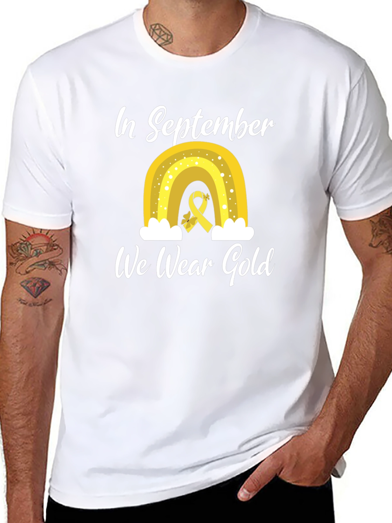 In September We Wear Gold Childhood Cancer Awareness T-Shirt