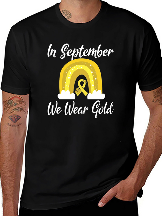In September We Wear Gold Childhood Cancer Awareness T-Shirt