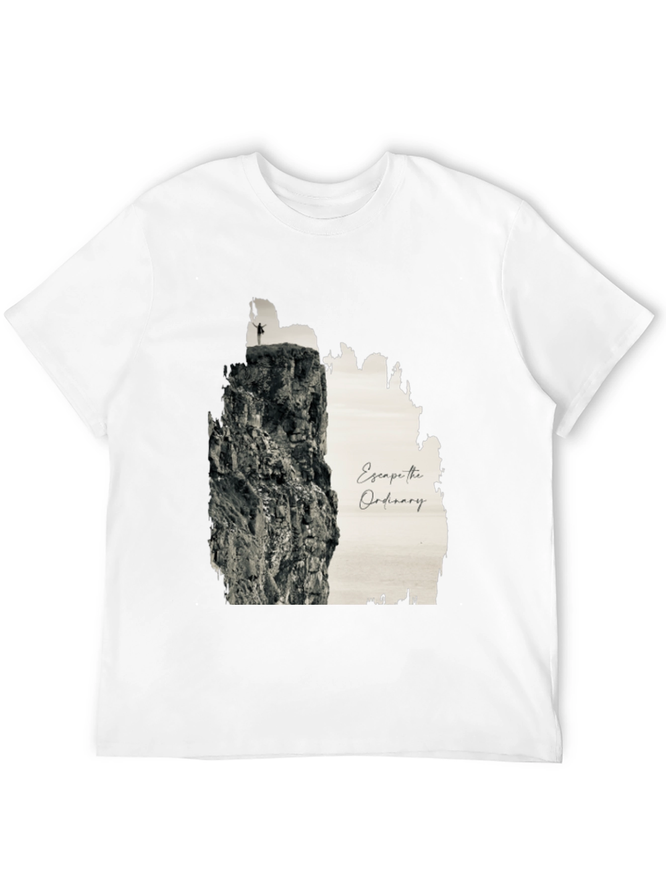 Escape the Ordinary Black Graphic Tee