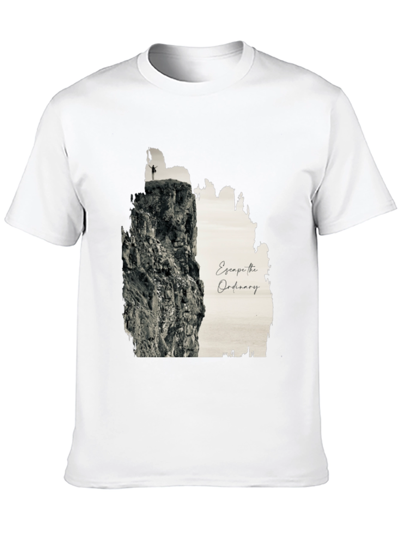 Escape the Ordinary Black Graphic Tee