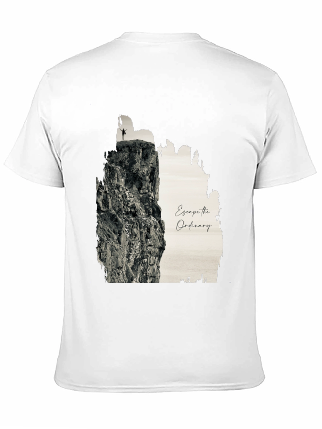 Escape the Ordinary Black Graphic Tee