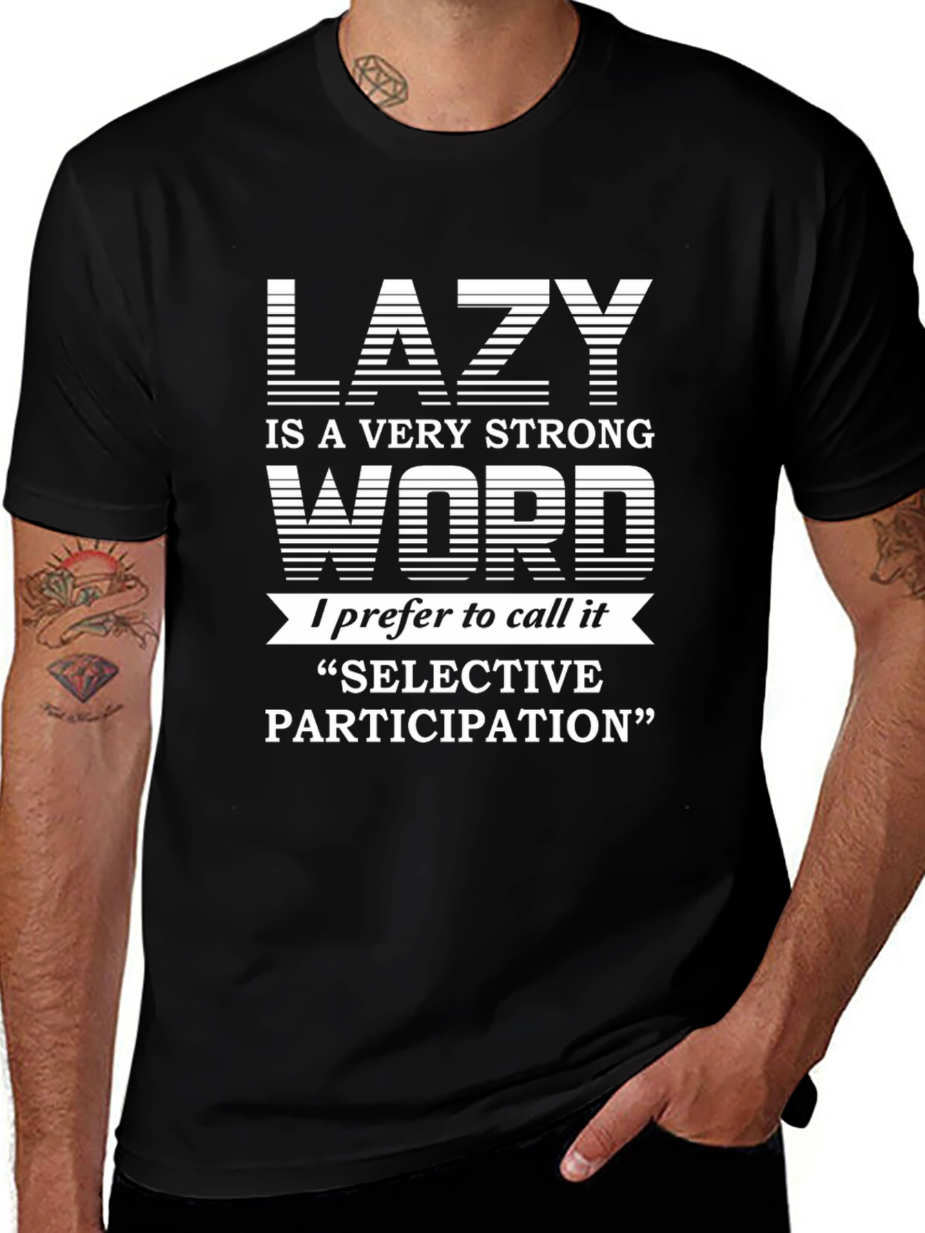 Lazy Definition Graphic Tee - Funny Slogan T-Shirt