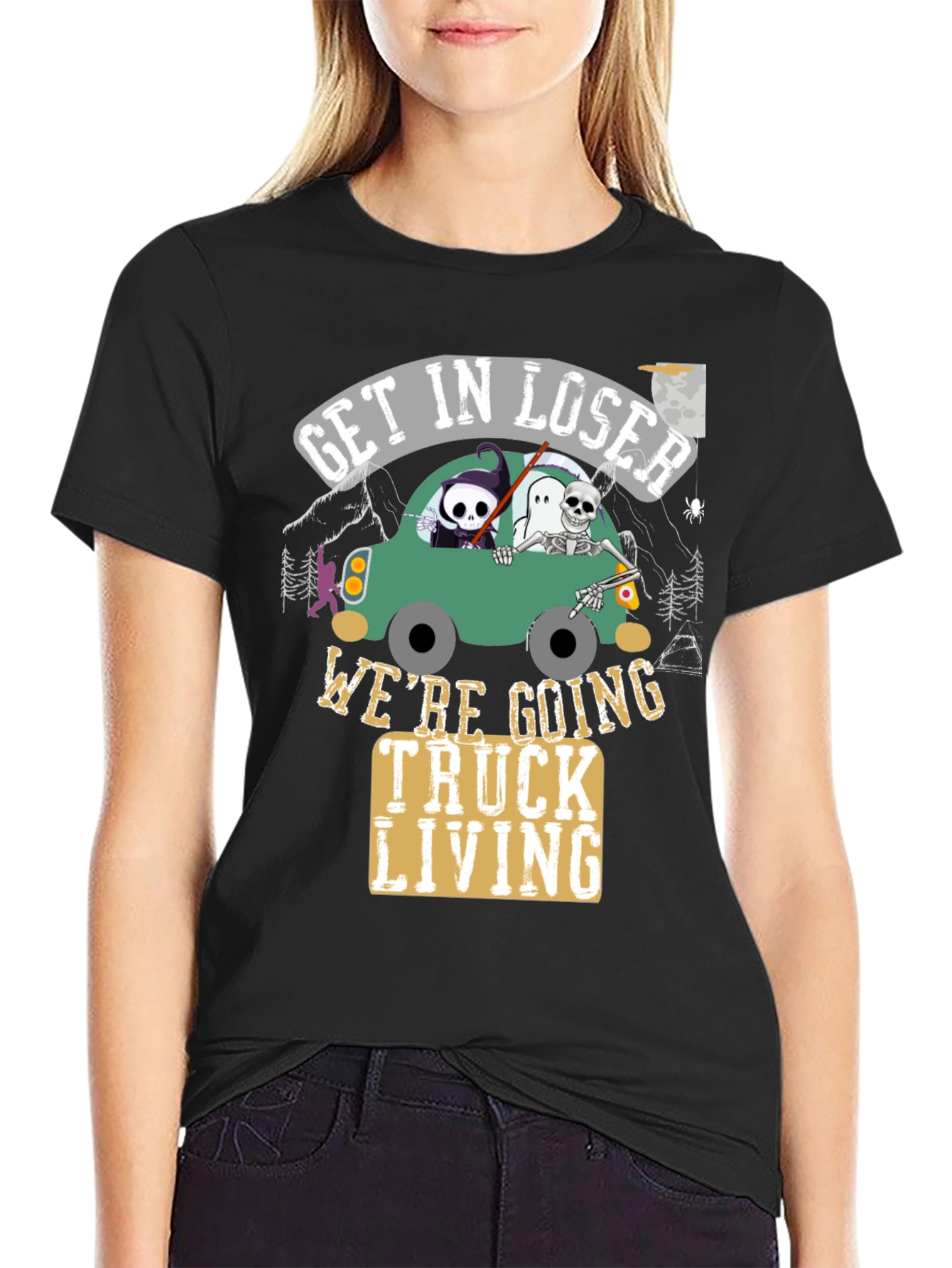 Get In Loser Halloween Graphic T-Shirt
