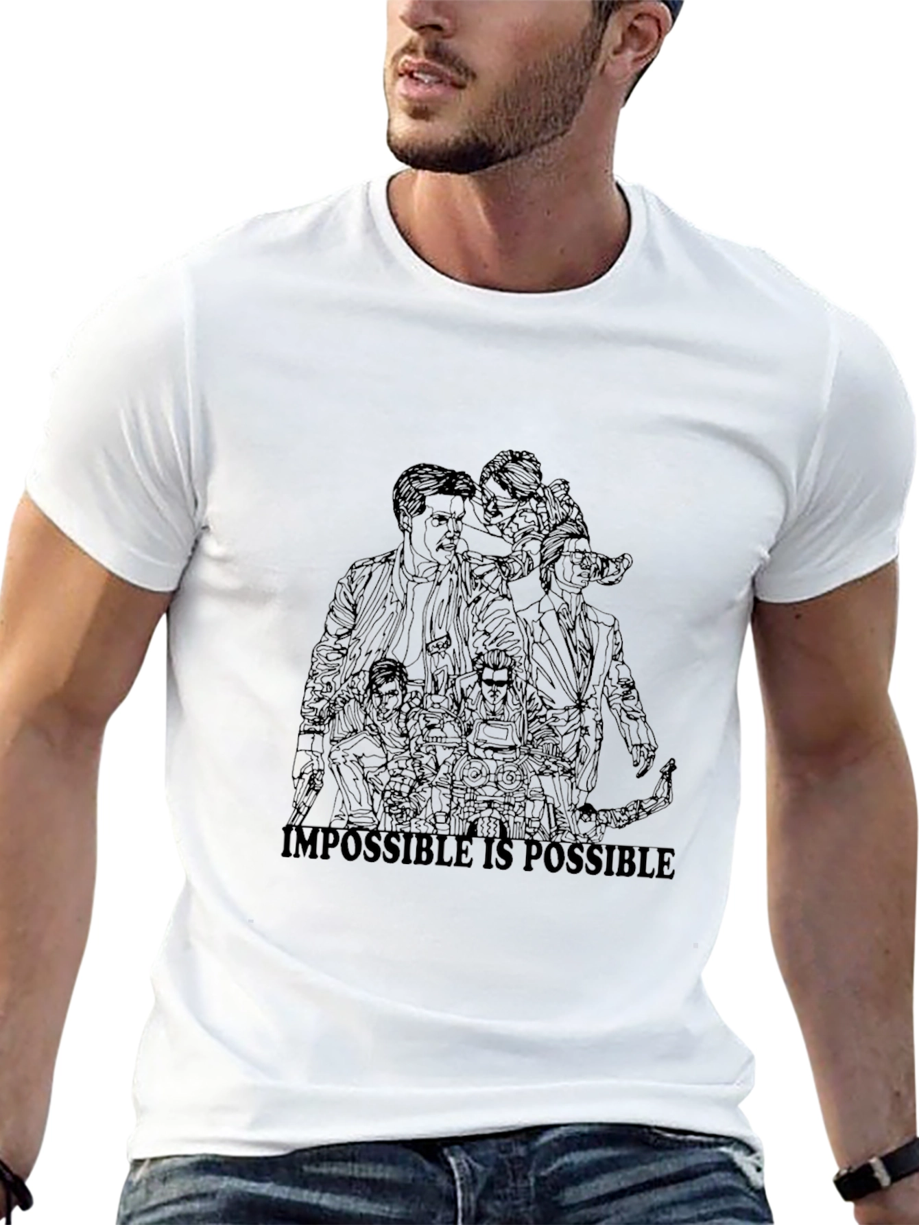 Impossible is Possible Graphic Black T-Shirt