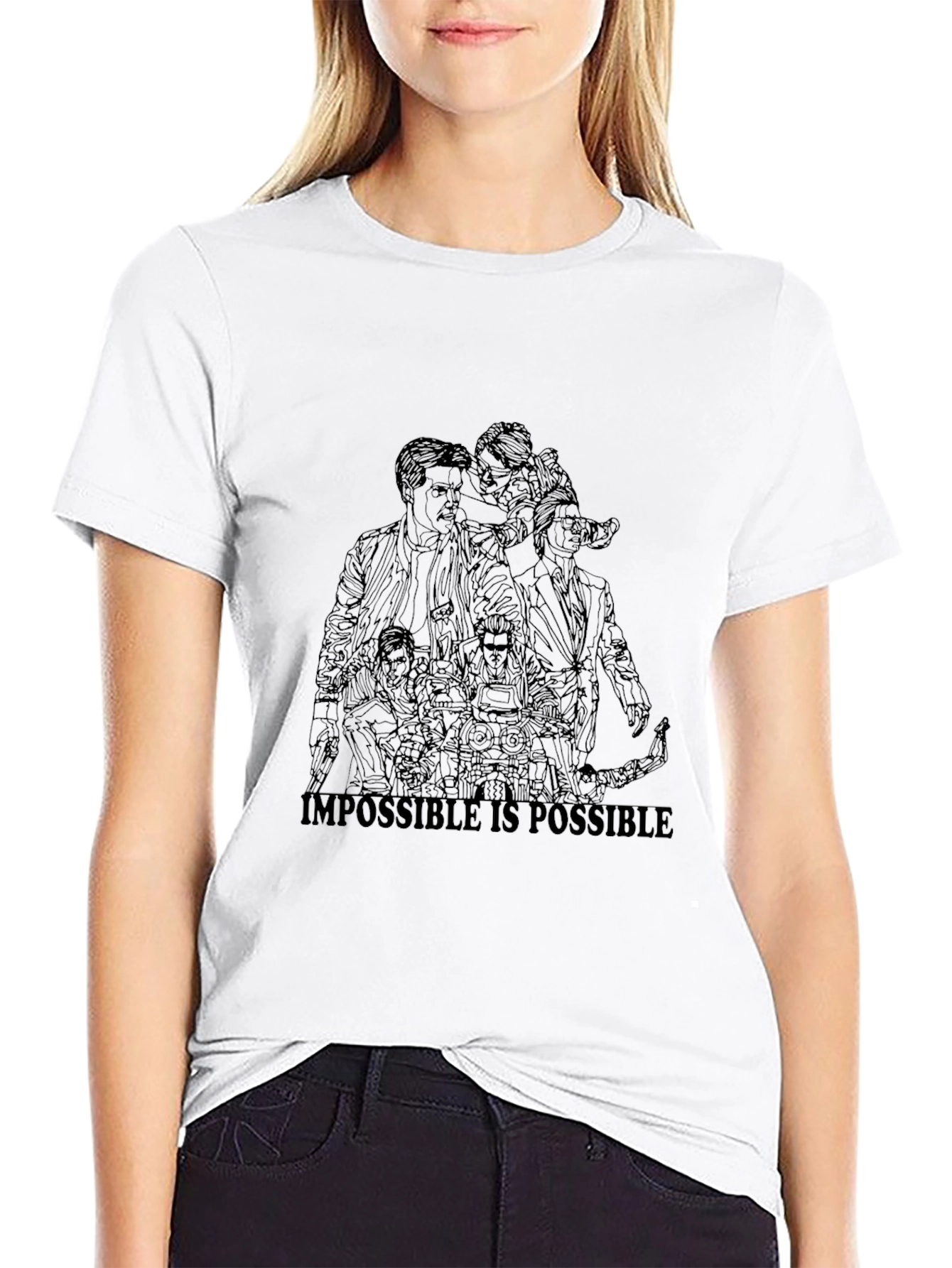 Impossible is Possible Graphic Black T-Shirt