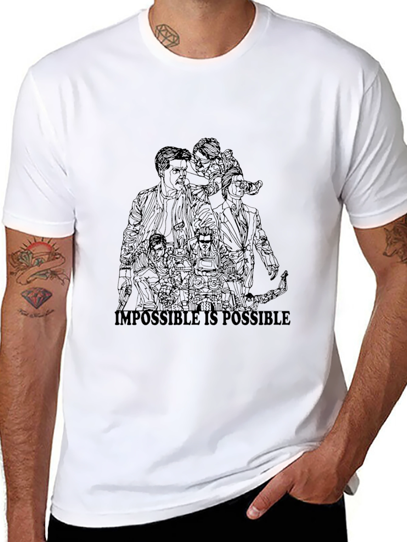 Impossible is Possible Graphic Black T-Shirt