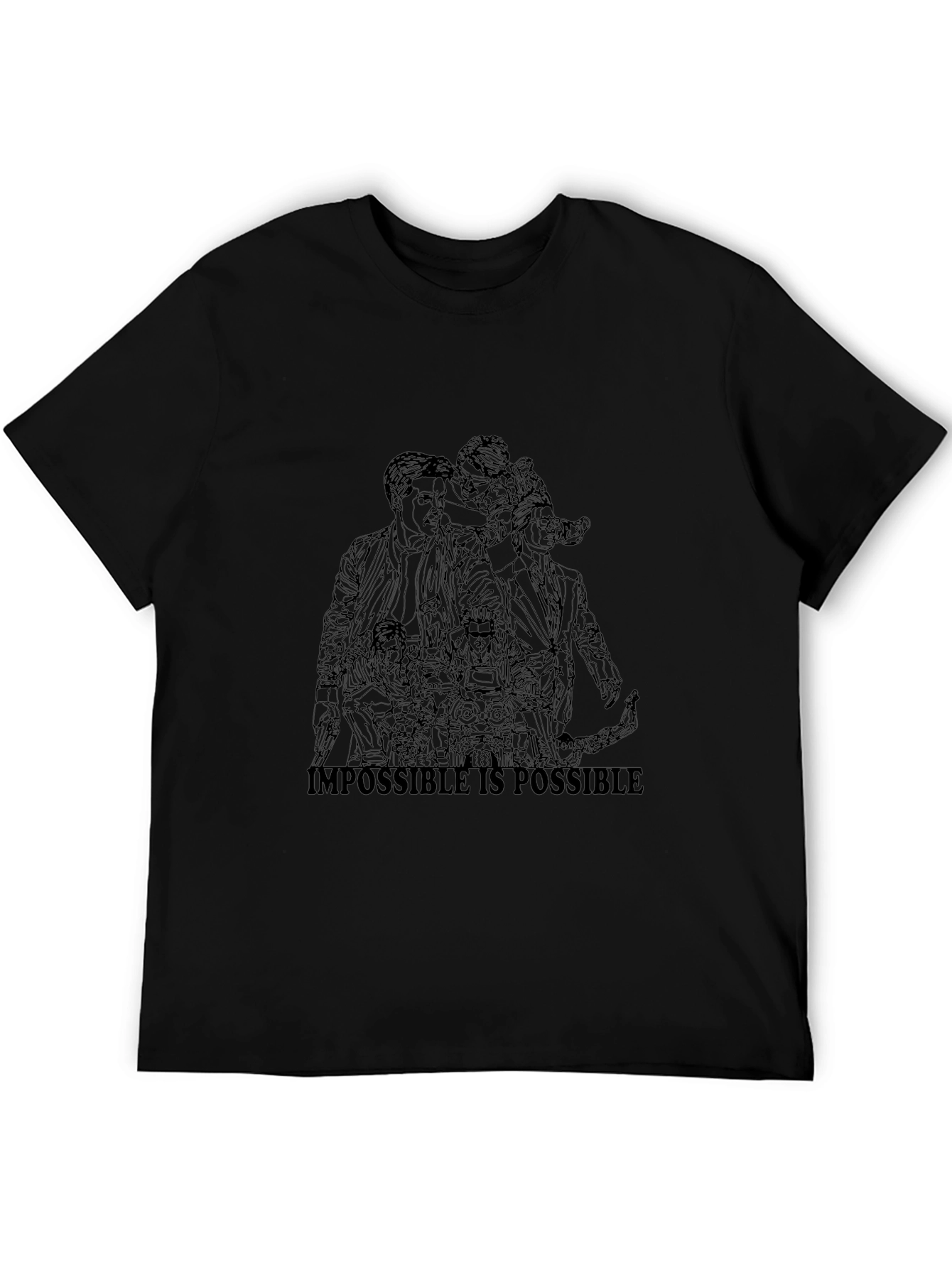 Impossible is Possible Graphic Black T-Shirt