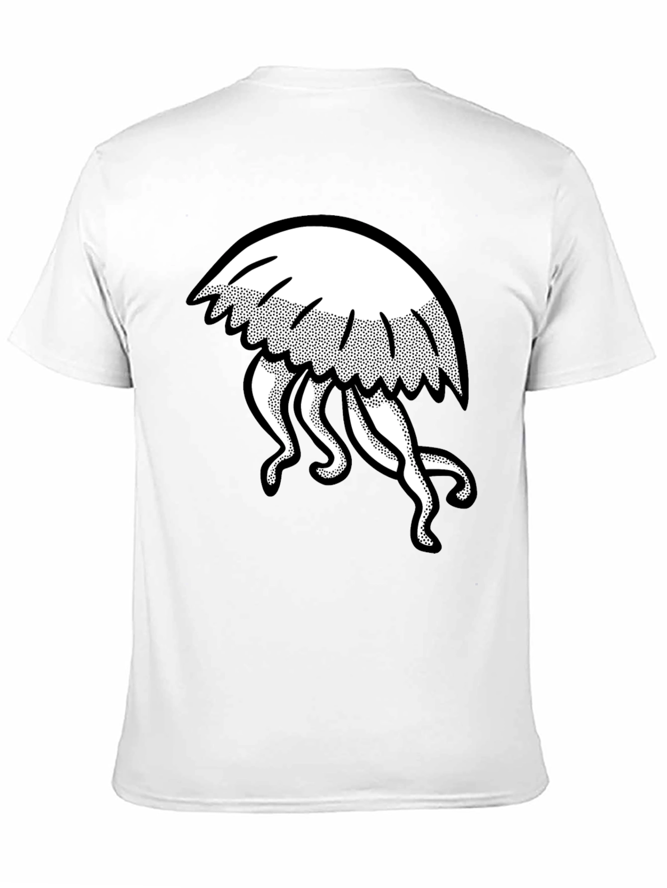 Jellyfish Graphic Tee - Mens Black Cotton T-Shirt