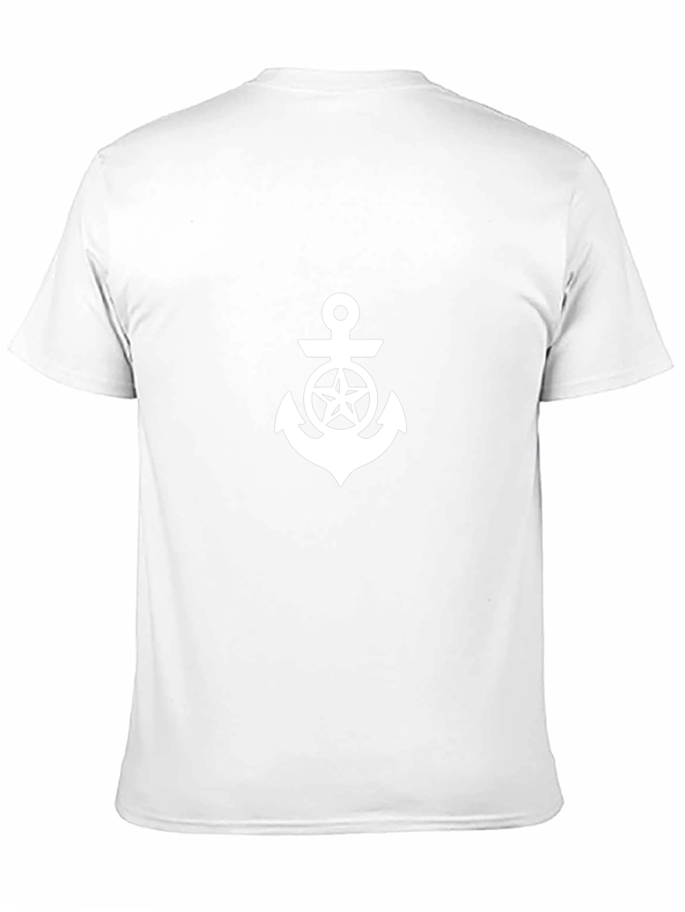 Nautical Star Anchor Graphic Tee - Black