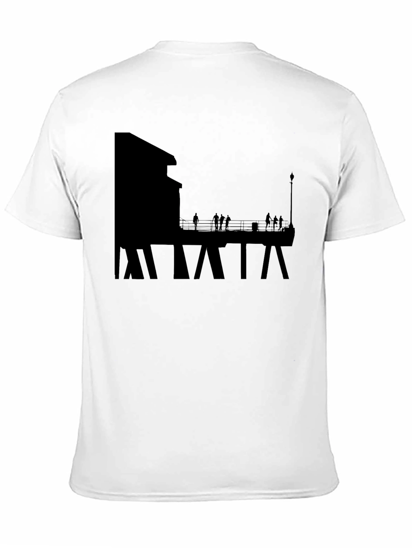 Silhouette Pier Graphic Tee - Black