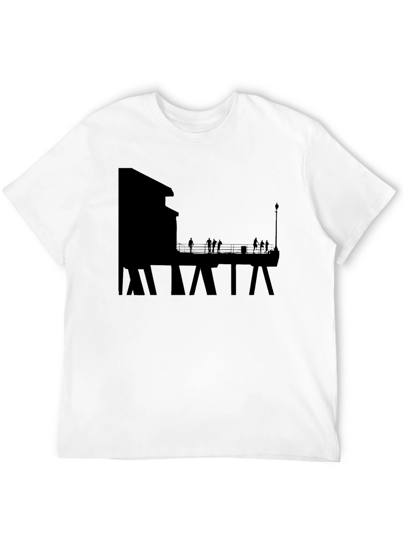 Silhouette Pier Graphic Tee - Black