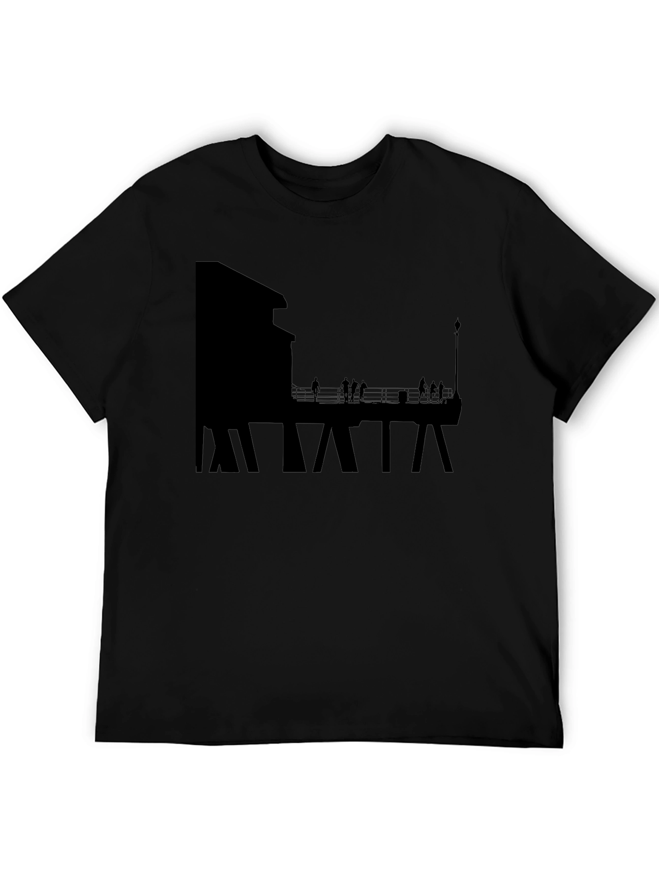 Silhouette Pier Graphic Tee - Black