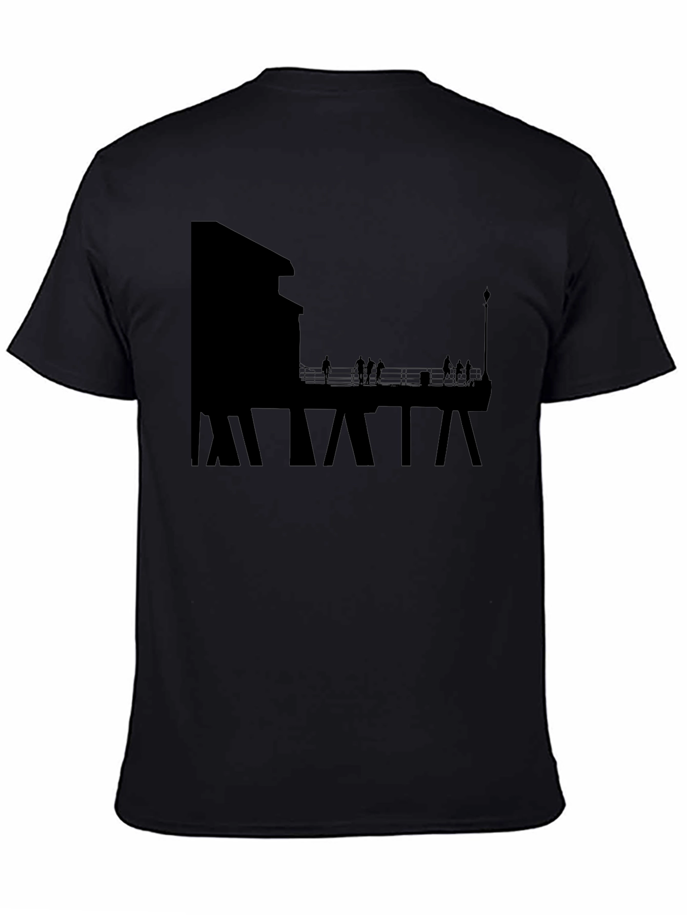Silhouette Pier Graphic Tee - Black