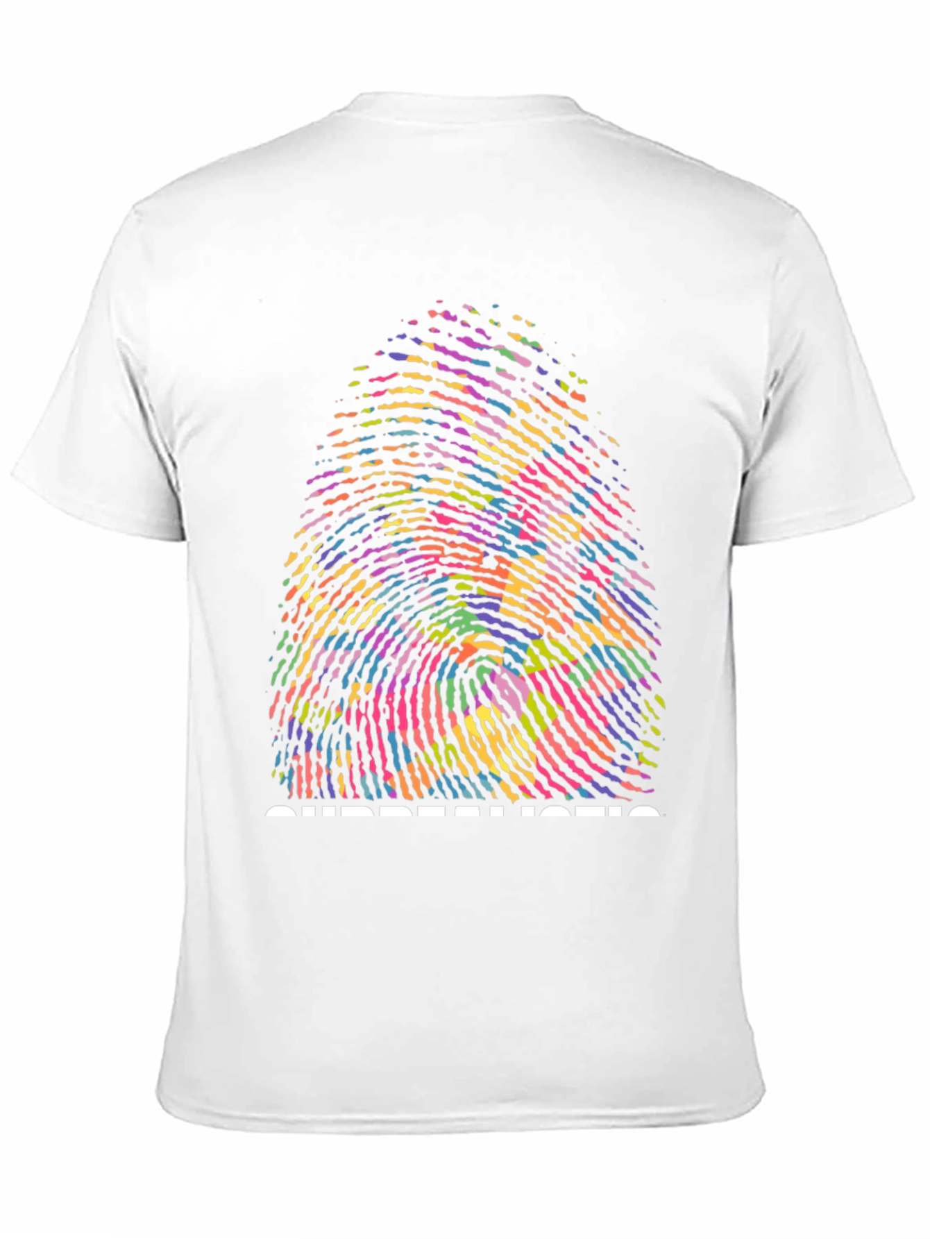 Surrealistic Fingerprint Graphic Tee - Black