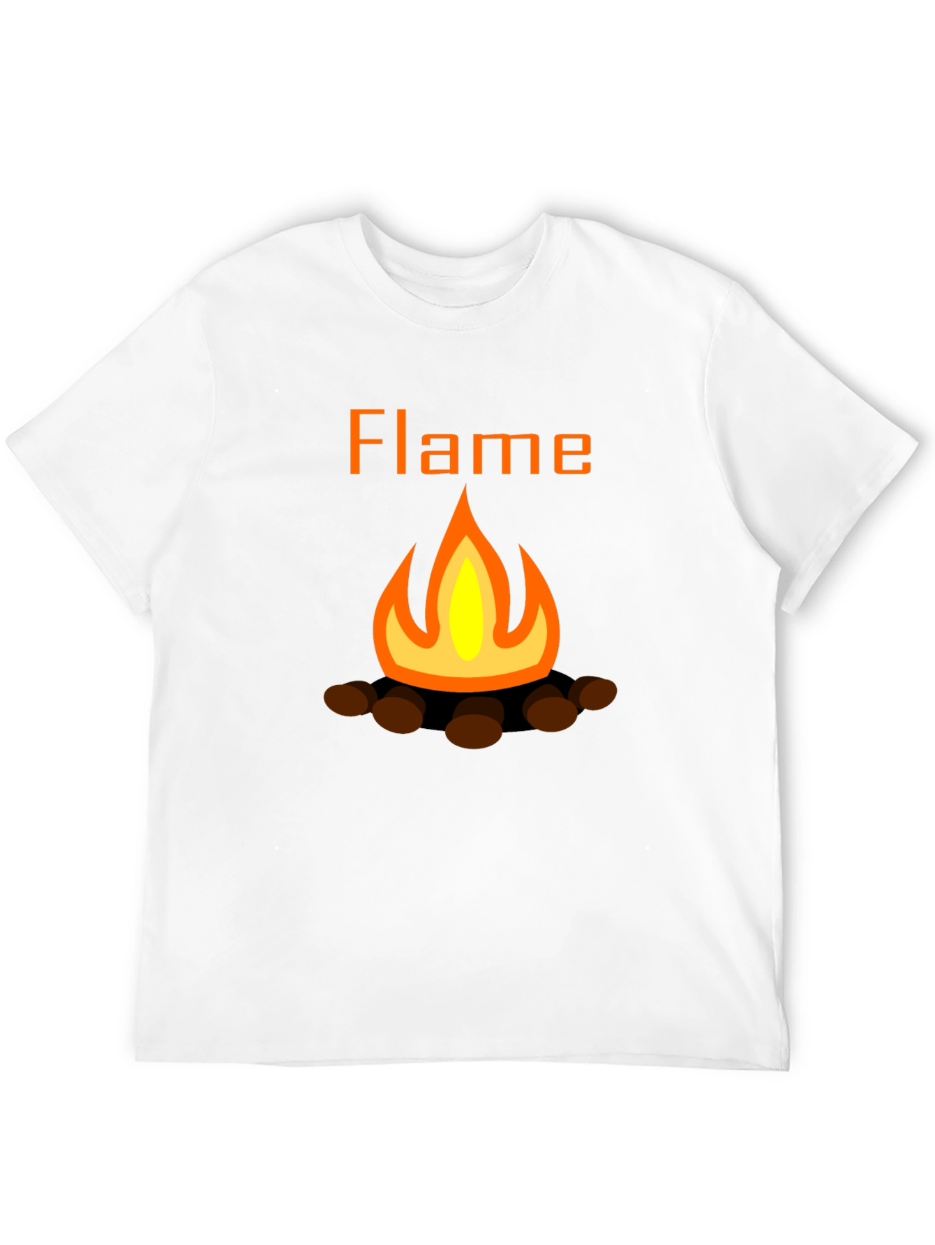 Flame Graphic Tee - Black Short Sleeve T-Shirt