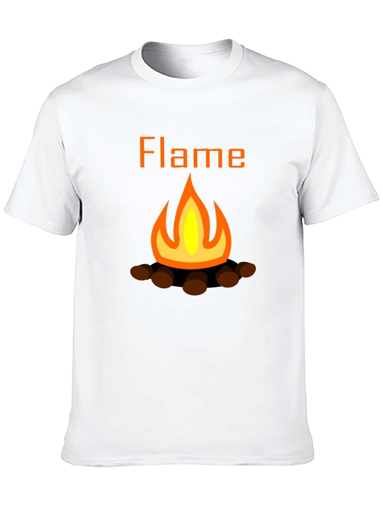 Flame Graphic Tee - Black Short Sleeve T-Shirt
