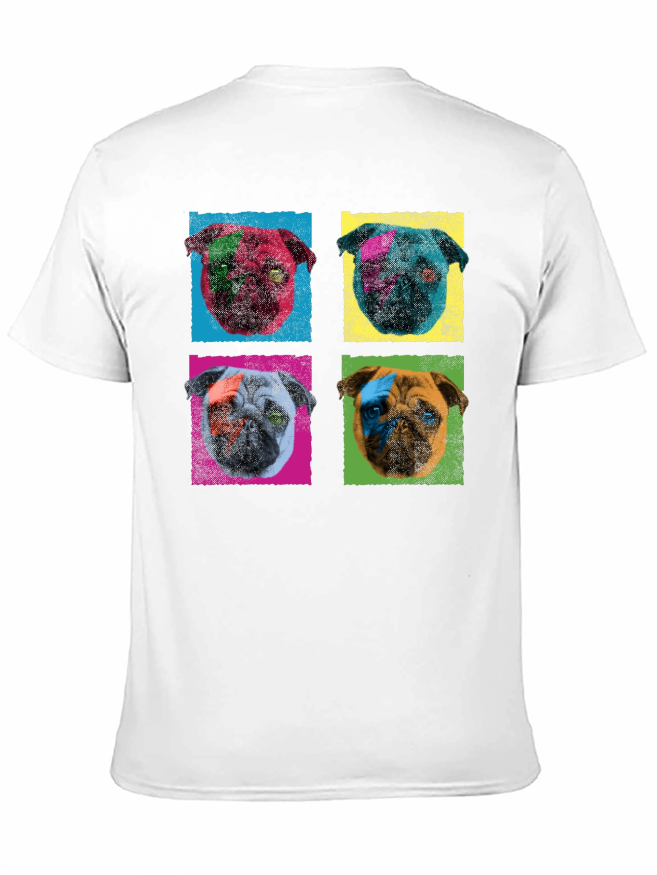 Pop Art Pug Graphic Tee - Mens Black T-Shirt