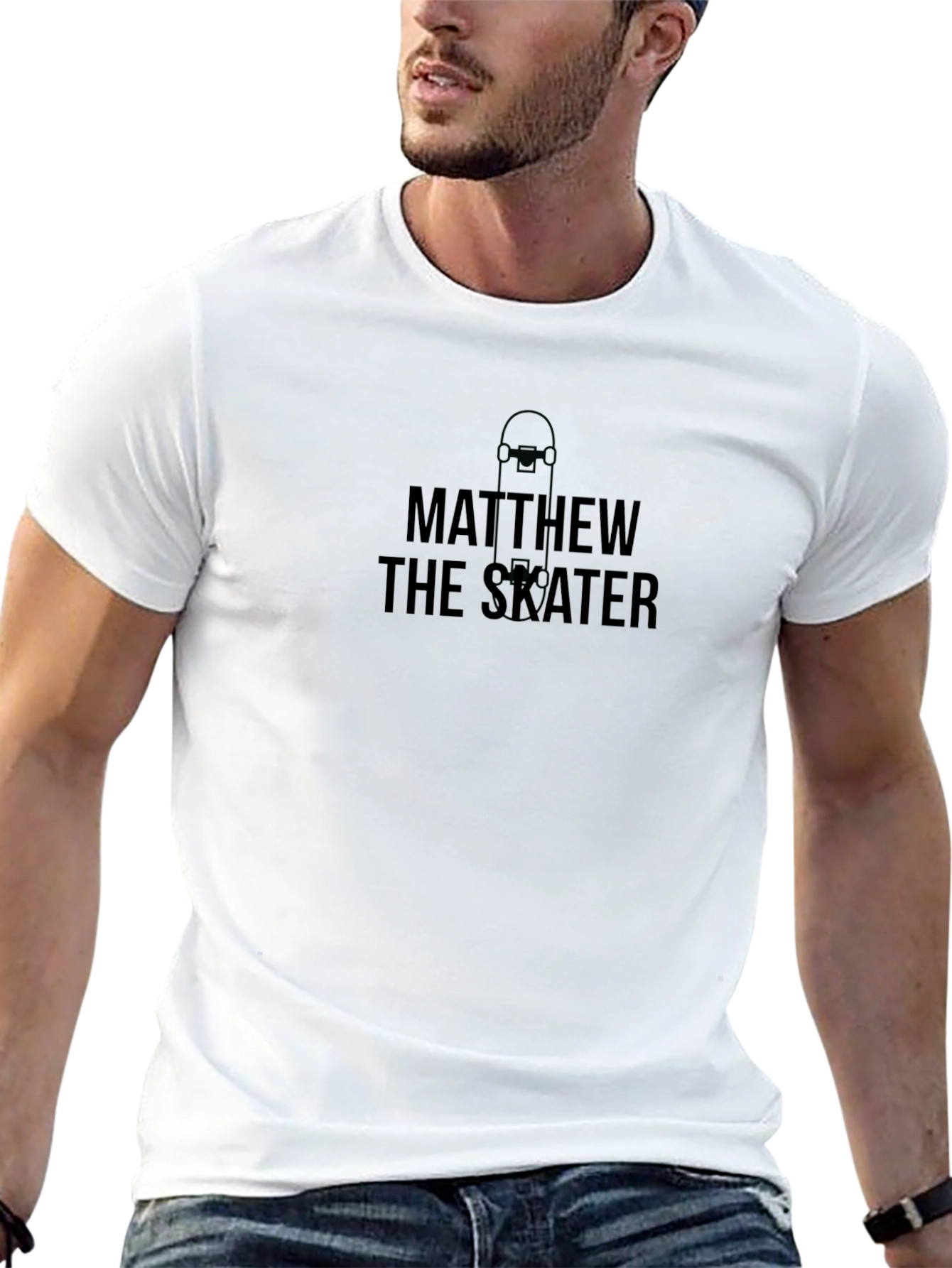 Matthew the Skater Black T-Shirt