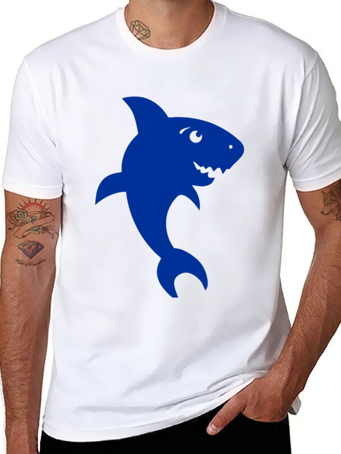 Shark Graphic Tee - Mens Black T-Shirt