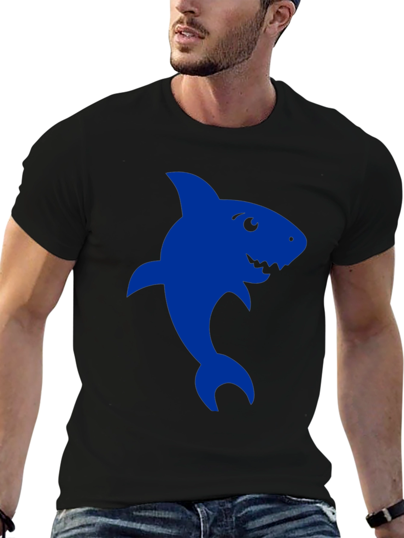 Shark Graphic Tee - Mens Black T-Shirt