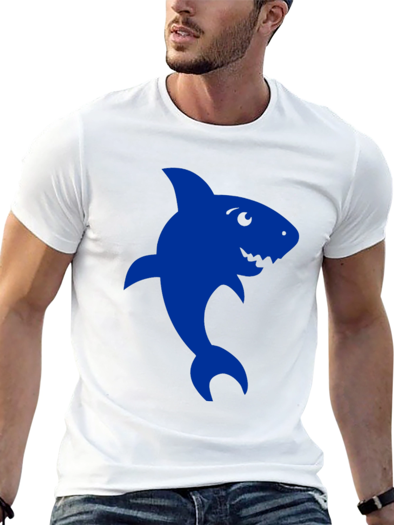 Shark Graphic Tee - Mens Black T-Shirt