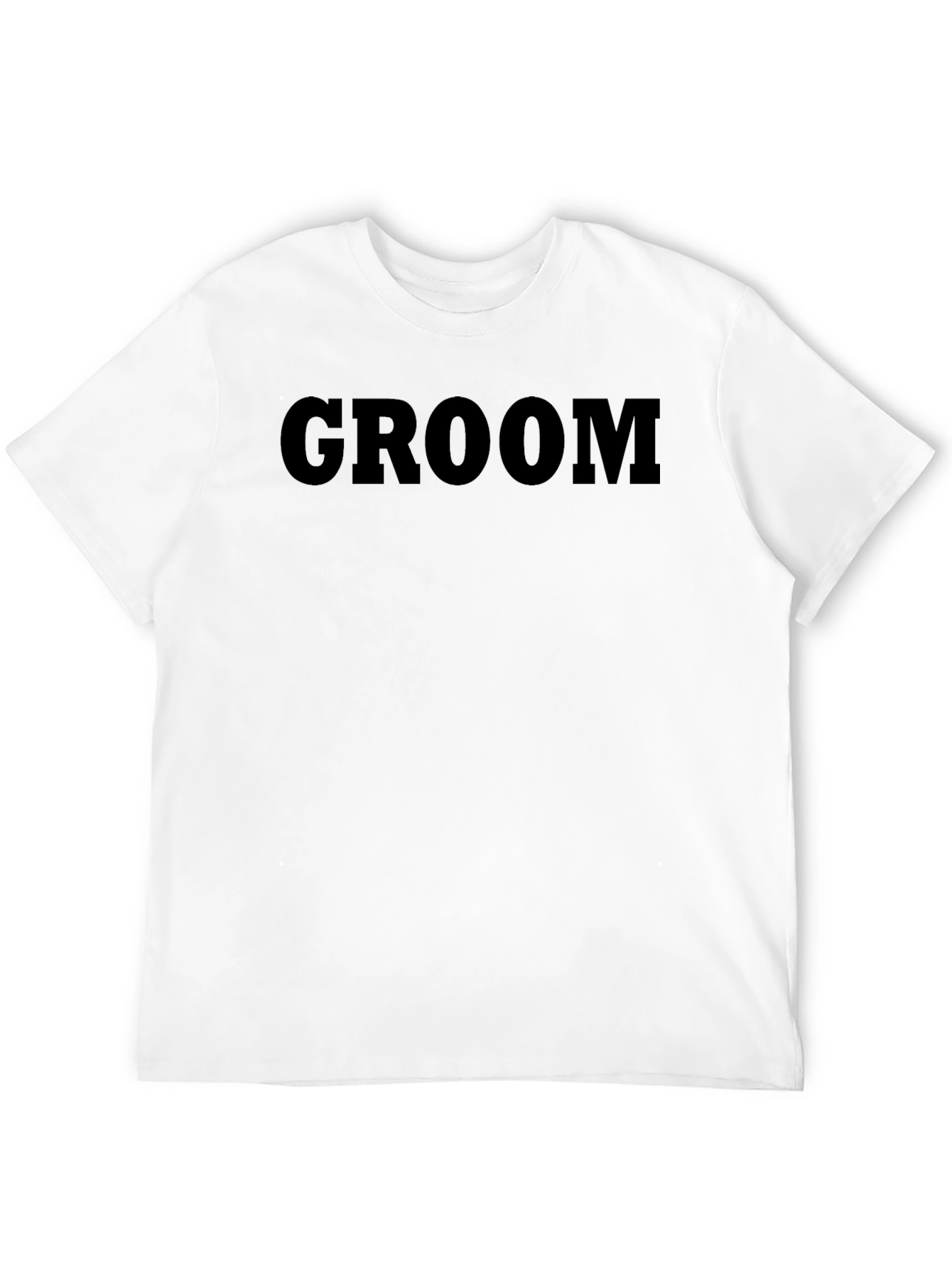 Groom T-Shirt - Black Crew Neck Wedding Apparel