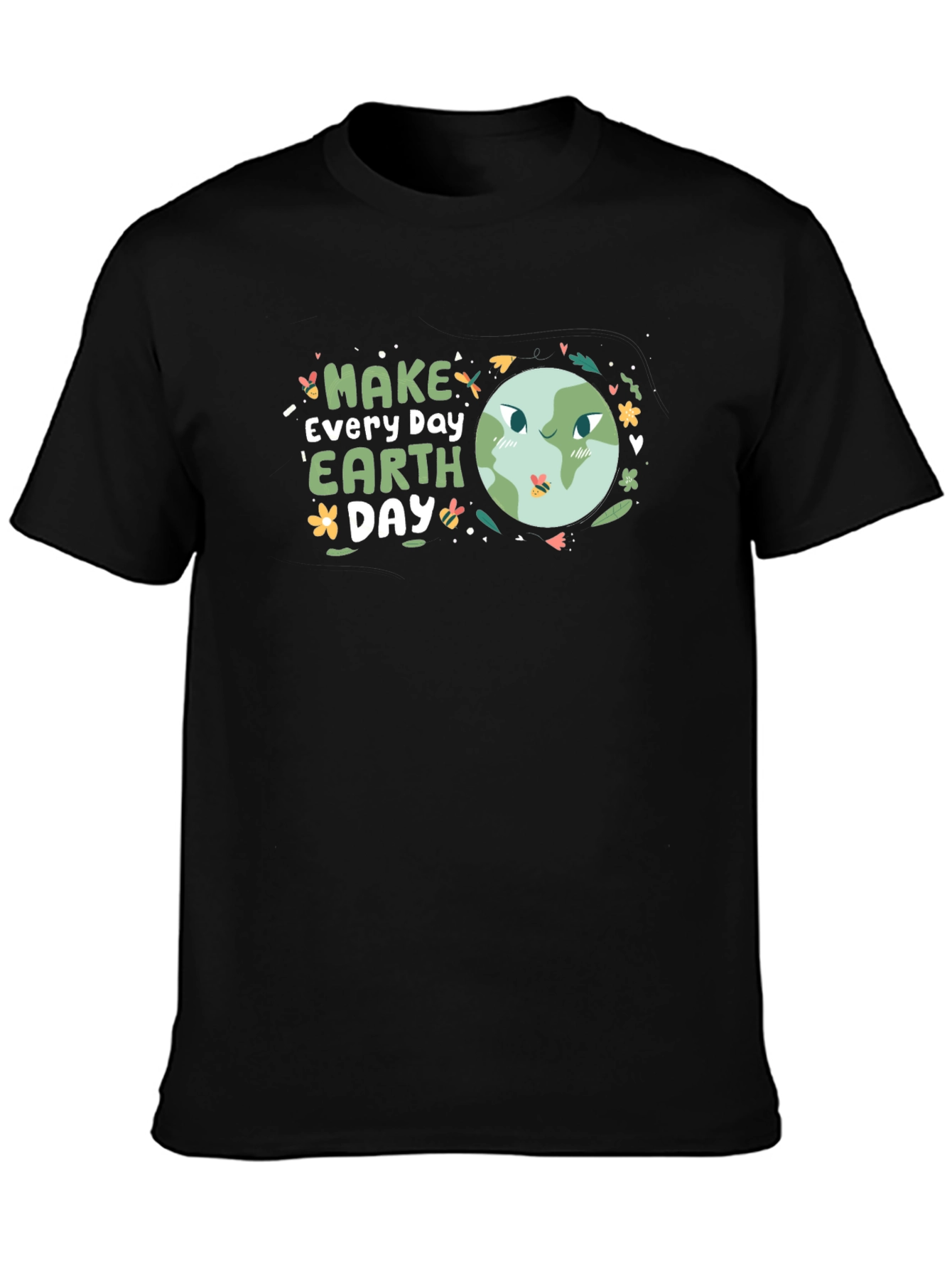 Earth Day T-Shirt - Black Graphic Tee