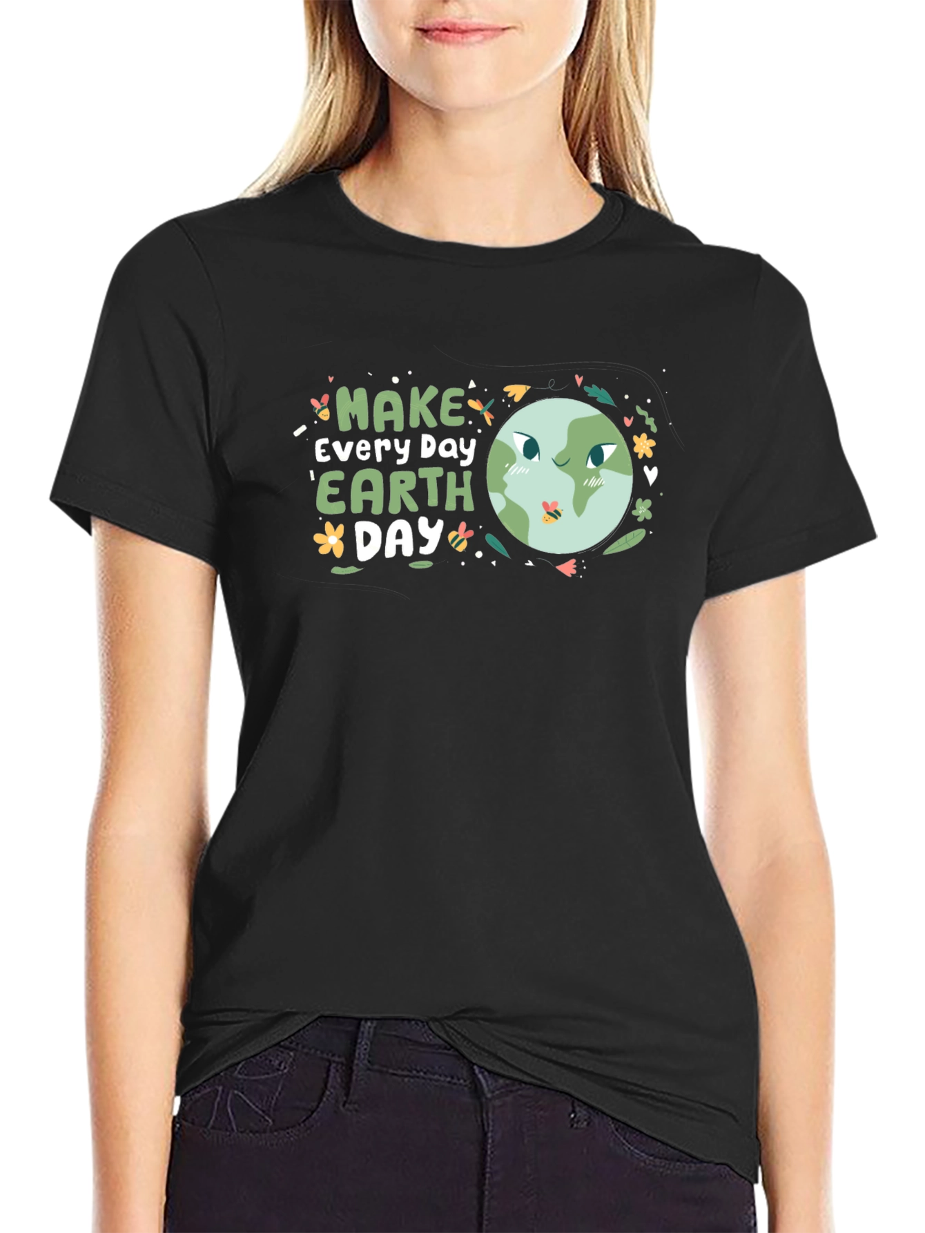 Earth Day T-Shirt - Black Graphic Tee