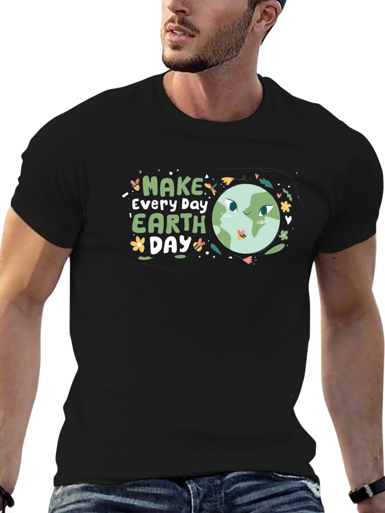 Earth Day T-Shirt - Black Graphic Tee