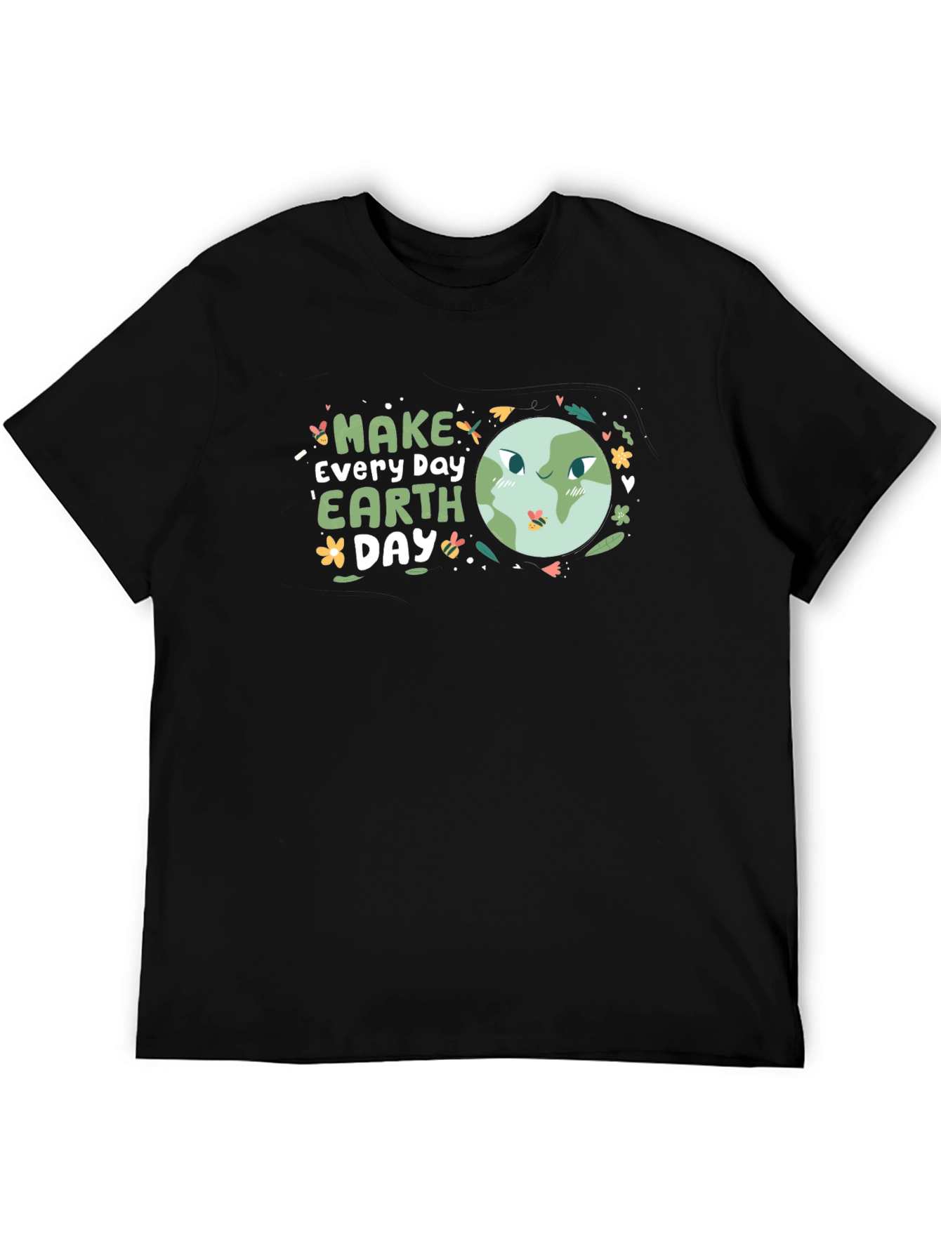 Earth Day T-Shirt - Black Graphic Tee