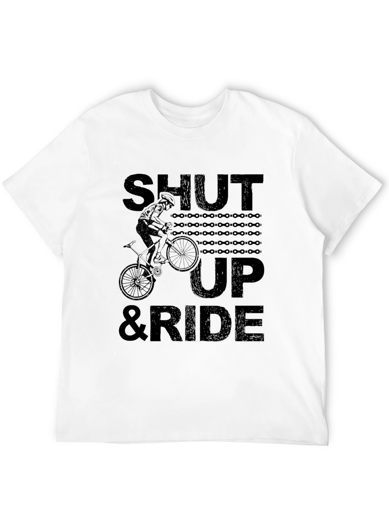 Shut Up & Ride Biker T-Shirt - Black
